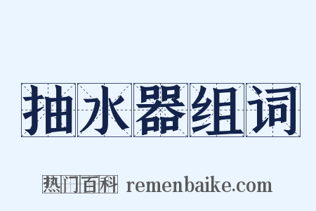 抽水器组词是什么意思的图片